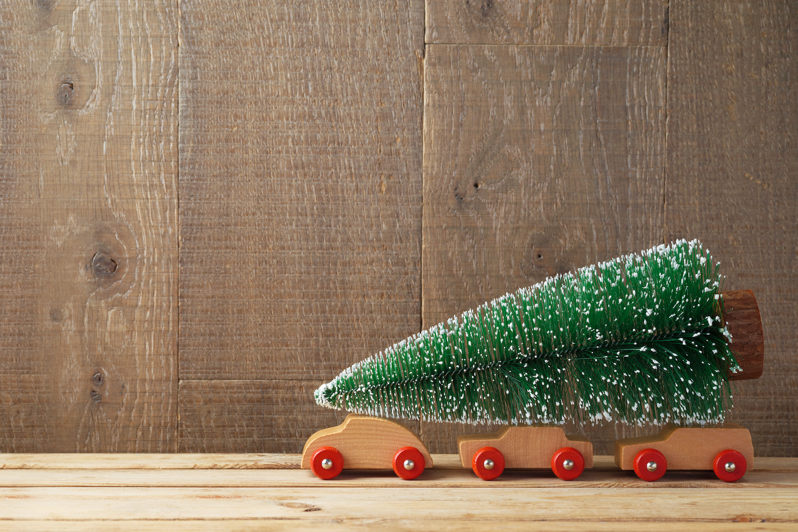 albero di natale di legno